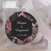 Tot de dood | Zwart Gotisch Donker Bloemen Bruilof Ronde Sticker