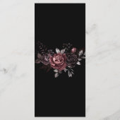 Tot de dood | Zwart Gotisch Donker Bloemen Elegant Menu (Achterkant)