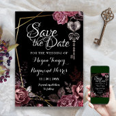 Tot de dood | Zwart Gotisch Elegant Save The Date