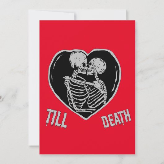 Tot de emo goth Valentijnsdag sterft Feestdagenkaart (Voorkant)