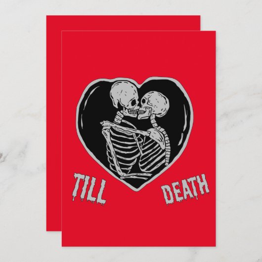 Tot de emo goth Valentijnsdag sterft Feestdagenkaart (Voorkant / Achterkant)