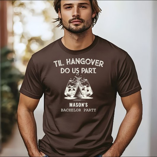 Tot de kater ons scheidt: Grappig vrijgezellenfees T-shirt