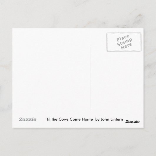 Tot de koeien thuis komen briefkaart (Achterkant)