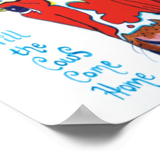 Tot de Koeien thuiskomen Poster (Hoek)