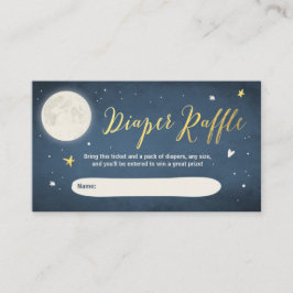 Tot de maan en terug Baby Shower Luiers Raffle Informatiekaartje