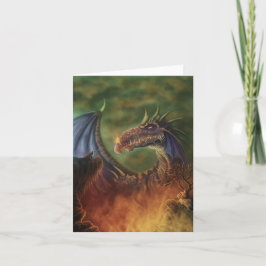 Tot de redding! Fantasy Dragon Notecard Kaart