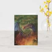 Tot de redding! Fantasy Dragon Notecard Kaart (Gele Bloem)