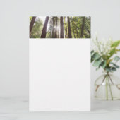 Tot de sequoia's in de ochtend briefpapier (Staand voorkant)