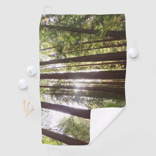 Tot de sequoia's in de ochtend golfhanddoek (Insitu)