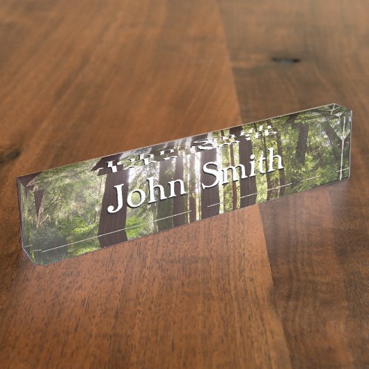 Tot de sequoia's in de ochtend naambordje (Zijkant)