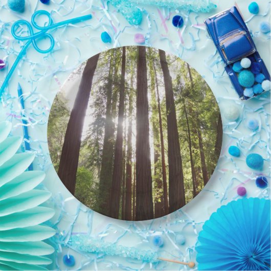 Tot de sequoia's in de ochtend papieren bordje (Feest)