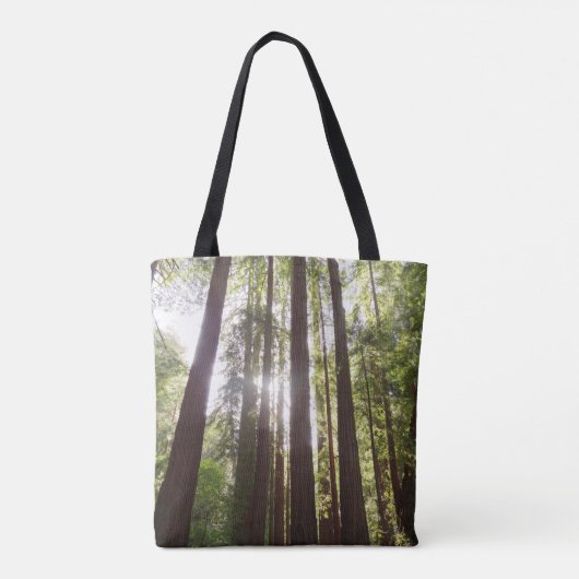 Tot de sequoia's in de ochtend tote bag (Achterkant)