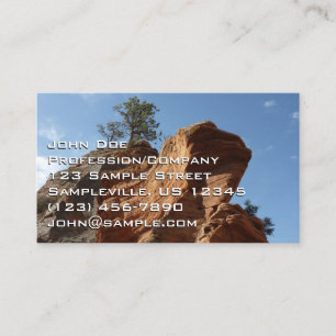 Tot de top van Angels Landing in Zion National Par Visitekaartje