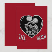 Tot Deah Emo Goth Valentijnsdag Feestdagenkaart (Voorkant / Achterkant)