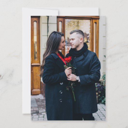 Tot Dood Gotische Schedels Bloemen Foto Huwelijk Save The Date (Achterkant)