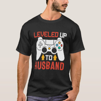 Tot een man met een grappige videogame-overloop t-shirt
