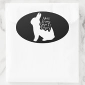 Tot elke kooi leeg is (ALF) Ovale Sticker (Tas)