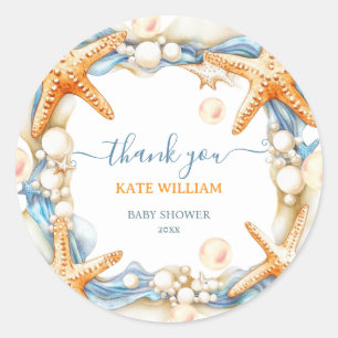 Tot gauw bij de SEA  Baby Shower bedankt Ronde Sticker