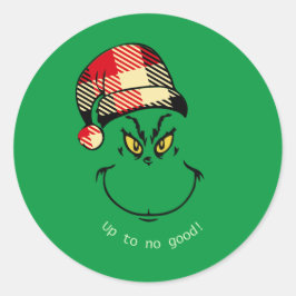 Tot Geen Goed - Groene Kerstmis Karakter Ronde Sticker