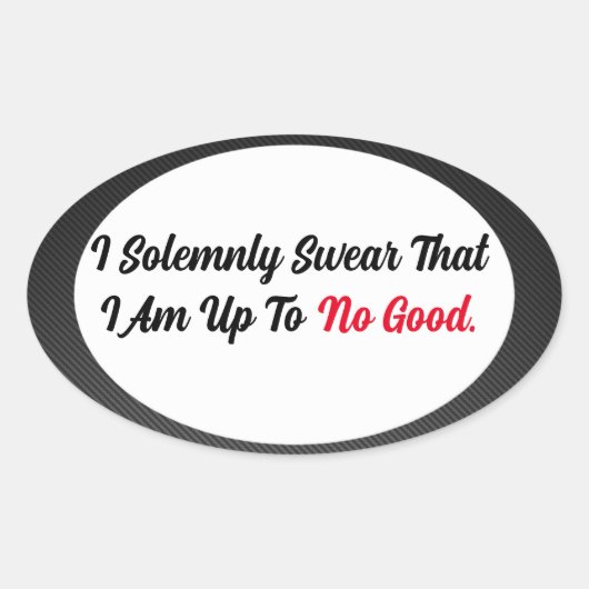 Tot Geen goede ovaal ticker Ovale Sticker (Voorkant)