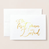 Tot het eerste man dat ik ooit van papa's trouwdag folie kaarten (Voorkant met envelop)