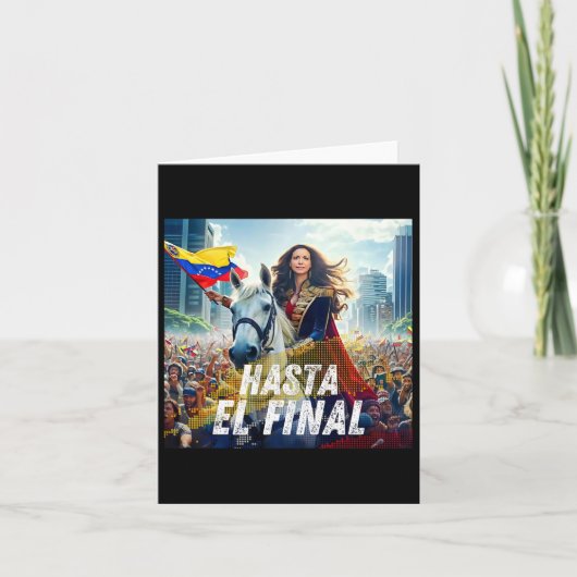 Tot Het Einde Maria Corina Machado  Kaart (Voorkant)
