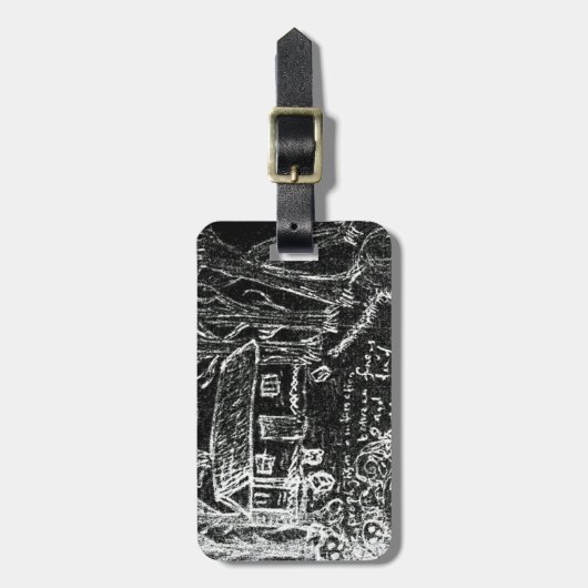 tot het gelukkige einde of het gebroken hart bagagelabel (Voorkant verticaal)