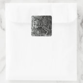 tot het gelukkige einde of het gebroken hart vierkante sticker (Tas)
