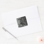 tot het gelukkige einde of het gebroken hart vierkante sticker (Envelop)
