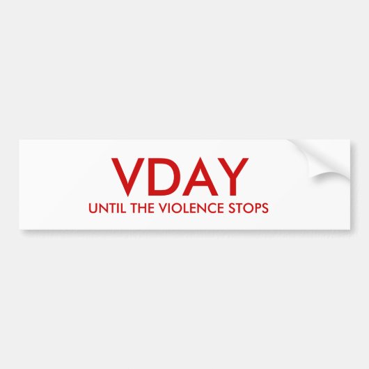 TOT HET GEWELD OPLOOPT, VDAAG BUMPERSTICKER (Voorkant)