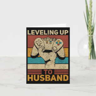 Tot Husband Retro Gamer T-shirt Bruidegom Bachelor Kaart