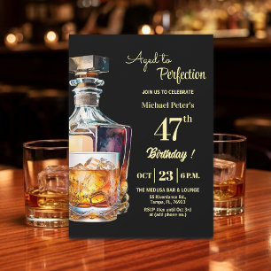 Tot in de perfectie mannen 47ste whiskey verjaarda kaart