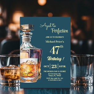 Tot in de perfectie mannen 47ste whisky verjaardag kaart