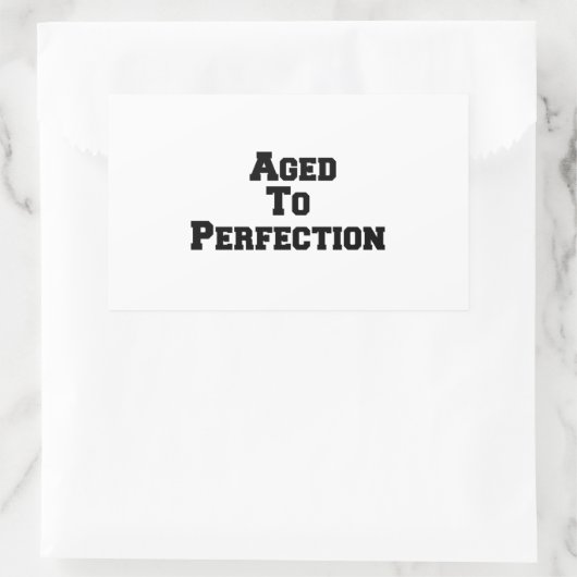 Tot in de perfectie rechthoekige sticker (Tas)