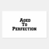 Tot in de perfectie rechthoekige sticker (Voorkant)