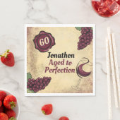 Tot in de perfectie verjaardagsfeest wijnproeverij servet (Insitu)