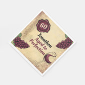 Tot in de perfectie verjaardagsfeest wijnproeverij servet (Hoek)