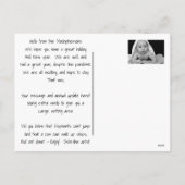 Tot je het kerstbericht krijgt engel en baby. feestdagenkaart (Achterkant)