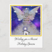 Tot je het kerstbericht krijgt engel en baby. feestdagenkaart (Voorkant)