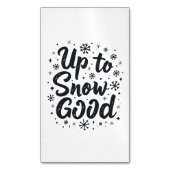 Tot Kerstmis is het leuk, grappige winter sneeuwvl Magnetisch Visitekaartje (Voorkant Verticaal)