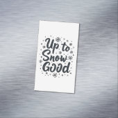 Tot Kerstmis is het leuk, grappige winter sneeuwvl Magnetisch Visitekaartje (Voorbeeld)