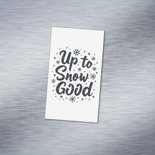 Tot Kerstmis is het leuk, grappige winter sneeuwvl Magnetisch Visitekaartje (Voorbeeld)