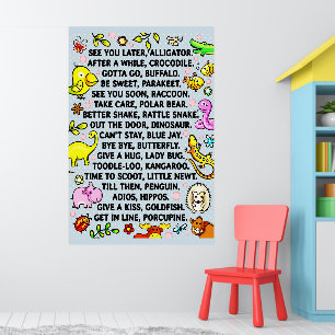 Tot Later Allemaal Krokodil Leuk Dier Vaarwel Gedi Poster