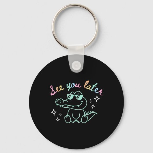 Tot Later Einde Van School Alligator Leraar waarde Sleutelhanger (Voorkant)