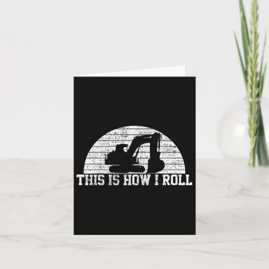 Tot Later Graafmachine Bouwvakker Cadeau  Kaart (Voorkant)