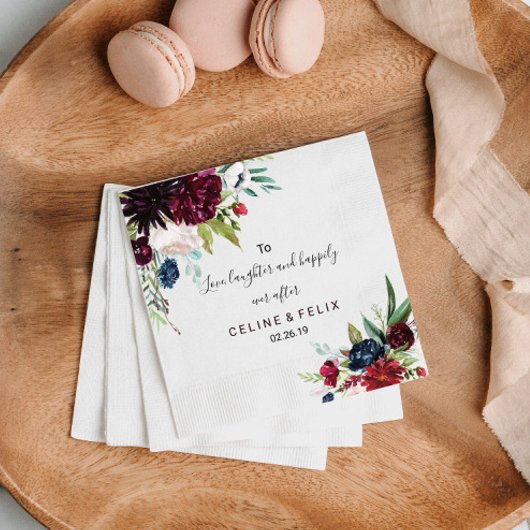 Tot liefde, gelach en gelukkig tot in lengte van d servet