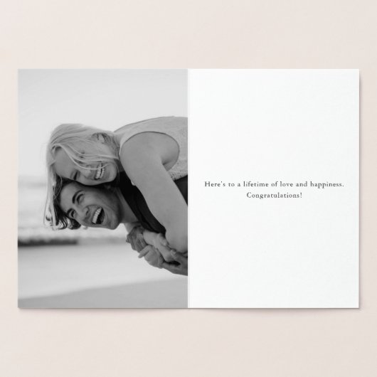 Tot liefde, lachen & gelukkig tot het einde Huweli Folie Kaarten (Binnen)