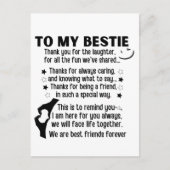 Tot mijn beste vriend zijn we voor altijd beste vr briefkaart (Voorkant)