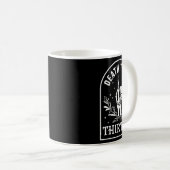 Tot mijn dertigste verjaardag Skeleton Gothic Hall Koffiemok (Voorkant rechts)