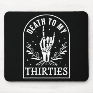 Tot mijn dertigste verjaardag Skeleton Gothic Hall Muismat